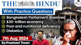 The Hindu Newspaper Analysis  7 Aug 2024  Current Affairs Today  Daily Current Affairs  StudyIQ [upl. by Molloy208]