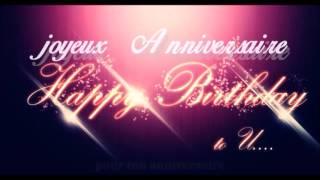 Joyeux anniversaire avec paroles [upl. by Adnarem]