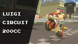 MKWii 200cc TAS Luigi Circuit  45135 [upl. by Udall]