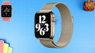 Apple Watch SE The Unboxing  Gold Milanese Loop Edition [upl. by Nudnarb472]