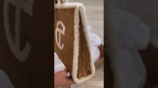 Bag Unboxing  UGG X Telfar Shearling Medium Shopper Tote in Chestnut Color [upl. by Angus]