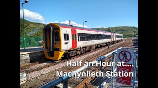 Half an Hour at 281  Machynlleth Station and Depot 29072019  Cambrian line  Class 158 [upl. by Aed]