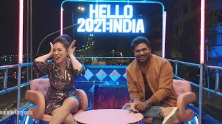 Zakir Khan and Munmun Dutta AKA Babita Ji  Hello 2021 India  Youtube NYE Celebration [upl. by Didi]