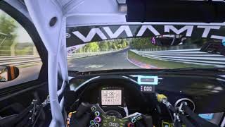 24H of the Nürburgring Nordschleife Helmet cam Audi R8 LMS GT3  Assetto Corsa [upl. by Nihsfa]