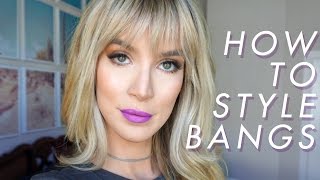 HOW TO BLOW OUT amp STYLE BANGS  THE EASY WAY  LeighAnnSays [upl. by Negaem812]