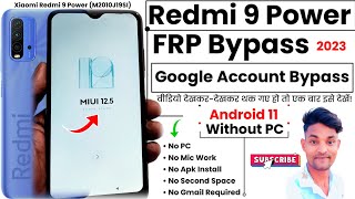 Redmi 9 Power FRP Bypass MIUI 125  Redmi 9 Power FRP Bypass  MIUI 125  Redmi 9 Power FRP Bypass [upl. by Nailluj]