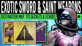 Destiny 2 SECRET EXOTIC SWORD amp LOCATION MAP Echoes WEAPONS New Ornament Dawn Loot Prism Perks [upl. by Halley]