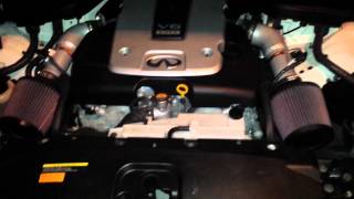 2011 Infiniti G37X Coupe with KampN Typhoon Intakes [upl. by Ecnav878]