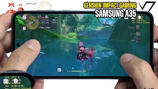 Samsung Galaxy A35 Genshin Impact Gaming test  Exynos 1380 120Hz Display [upl. by Notniv849]