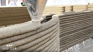 How Concrete Homes Are Built With A 3D Printer  Insider Art [upl. by Julee457]