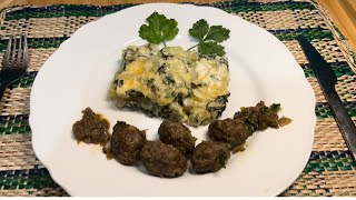 Gratin de Blettes et boulettes de viande hâchée pour le dîner [upl. by Sigfrid]