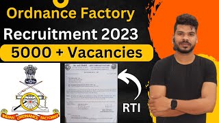 Ordnance Factory Recruitment 2023  Ordnance Factory5000  Vacancies [upl. by Akenit506]