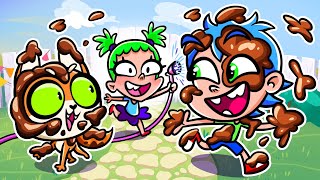 Stop playing with the mud my friends fun cartoon kids animation [upl. by Hausmann]