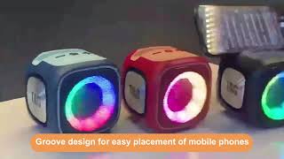 LED Light Portable Wireless Bluetooth Speaker Supports TF USB AUX [upl. by Hilaria]