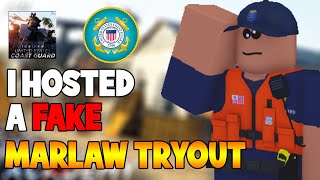 I HOSTED A FAKE MARLAW TRYOUT  iGriffns United States Coast Guard [upl. by Ahsuatan]