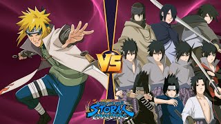 Minato Namikaze Reanimation VS All Sasuke Uchiha Marathon battle NARUTO X BORUTO Ultimate STORM [upl. by Solrak563]