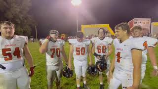 Jonesville football players react to win at Reading [upl. by Annaes]