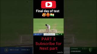 IND VS AUS FINAL TEST MATCH PART 2 shorts shortvideo trending viralvideo cricket [upl. by Latrice]