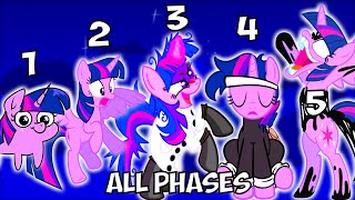 Twilight Sparkle ALL PHASES  Friday Night Funkin vs My Little Pony [upl. by Lanni]