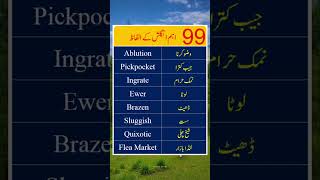 99 Importan English Vocabulary Words english learnenglish foryou viralvideo unfezzmyaccount [upl. by Ydnahs]