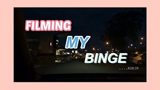 ED vlog 4  filming my binge again 1769 cals [upl. by Anahc]