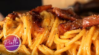 Spaghetti alla Carbonara  La LEGGENDARIA ricetta originale  delle migliori TRATTORIE DI ROMA [upl. by Eenahc]