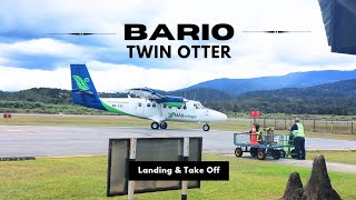 Landing amp Take Off from Bario Airport maswings twinotter landing takeoff [upl. by Anawik941]