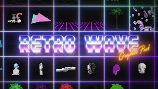 FREE Synthwave and Vaporwave Graphics  Free Assets [upl. by Farmelo524]