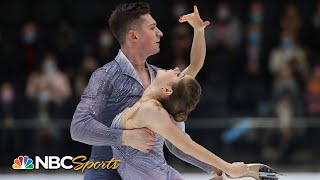 Mishina and Galliamov lead a Russian sweep at the European Championships  NBC Sports [upl. by Llerraj253]