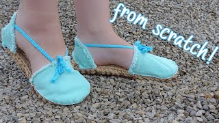 How To Make DIY Espadrilles From Scratch  Jute Crochet amp Leather Soles [upl. by Mcdermott]