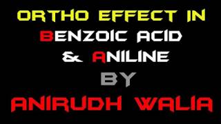 Ortho Effect in Benzoic Acid and in Aniline JEE Advanced NEET  Organic chemistry tricks [upl. by Arahk]