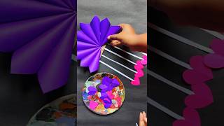 Easy Paper Flower WallHanging Craft  AestheticDiY youtubeshorts papercraft shorts shortsfeed [upl. by Amees]