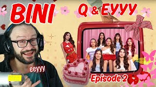 lovely BINI  QampEYYY with BINI  Episode 2 reaction [upl. by Lanza]