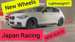 My BMW 1 Series Gets The New Japan Racing SL01 Lightweight Wheels [upl. by Alihet]