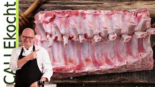 Beste Art Lammrücken zu braten Lammkarree unter Kräuterkruste Rezept [upl. by Wertheimer176]