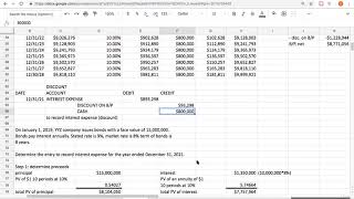 Bonds using the effective interest method to amortize the bond discount  premium [upl. by Ettari]