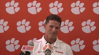 Brent Venables previews NC State talks Clemson defense [upl. by Milburr]