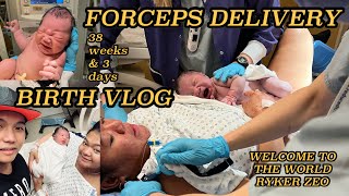 BIRTH VLOG 🇨🇦  SURGICAL FORCEPS DELIVERY  LABOR AND DELIVERY OF OUR FIRST BABY BOY  38 WEEKS [upl. by Draner413]