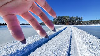 Public ASMR❄️Winter Lake Camera Tapping Scratching Lofi [upl. by Hcir]