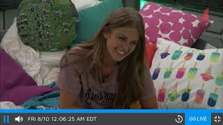 Haleigh Broucher  8102018 1220 AM After Winning HOH [upl. by Nirol84]