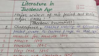 jacobean agepart 2  lec 8 history of English literature net pgt tgt [upl. by Swayder]