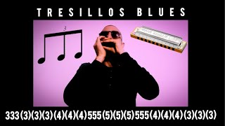 Tresillos Blues Corcheas Swing RampR armonica tresillos blues [upl. by Lesab]