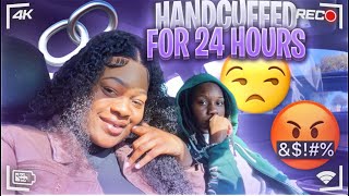 HANDCUFFED TO MY CRUSH FOR 24 HOURS 🙄 WE FOUGHT IN THE STORE 🤬 [upl. by Einnaffit654]