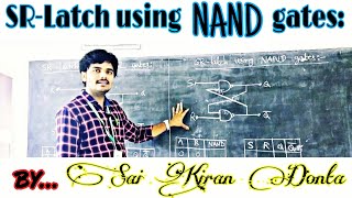 SRLatch using NAND gates  Flipflops  Telugu  BSc 6th Semester [upl. by Adeline825]