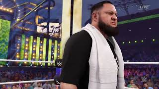 WWE 2K24 Samoa Joe entrance with GFX  WWE 2K24 Mods [upl. by Lehpar]