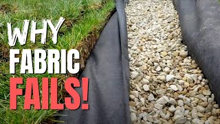 French Drain Fabric Why Most Fail amp How to Make Yours Last Forever 10 yr French Drain is Proof [upl. by Acinorehs771]