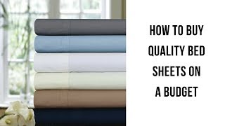 How To Buy Quality Bed Sheets on a Budget [upl. by Hamann381]