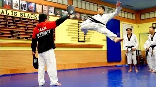 Taekwondo 360 540 600 720 Demonstration amp back flips [upl. by Ahtiekahs]