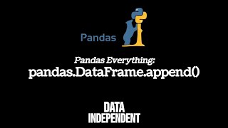 Pandas Append  pdDataFrameappend [upl. by Goran175]