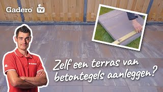 Zelf een terras van betontegels aanleggen Ontdek hier de stappen [upl. by Schnur587]